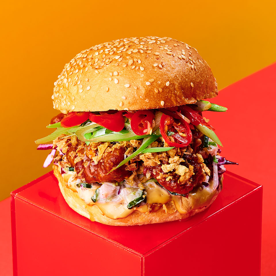 KFC Korean Fried Chicken Burger Knockout Burger Restaurant Takeaway 